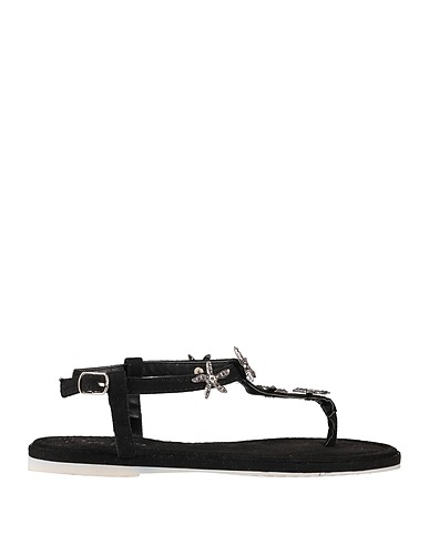 CRISTIN Flip flops Black Textile fibres