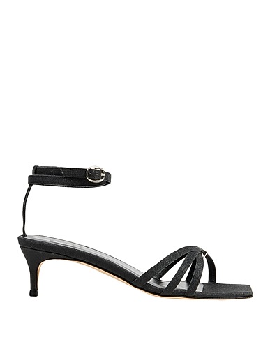 BY FAR Sandals Black Soft Leather