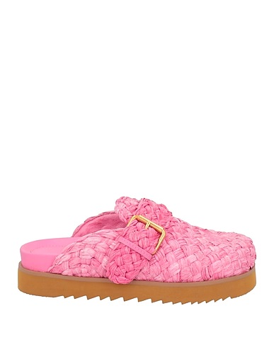 ASH Mules y zuecos Rosa Rafia natural