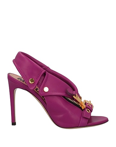 MOSCHINO Sandals Plum Soft Leather