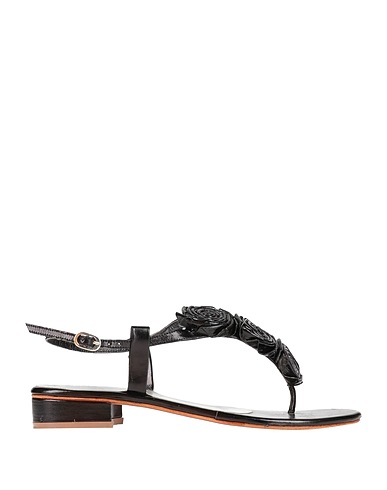 DANIELA CARDIA Flip flops Black Textile fibres