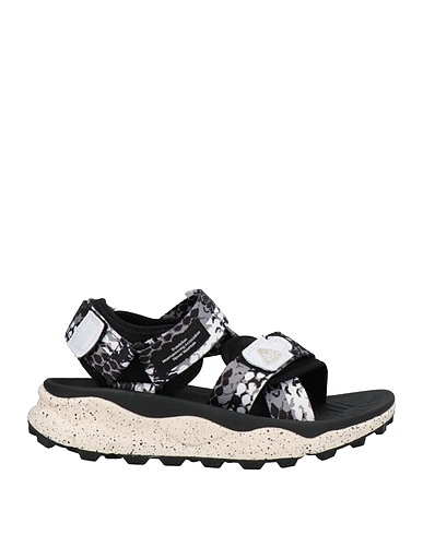 FLOWER MOUNTAIN® Sandali Nero Nylon, Pelle