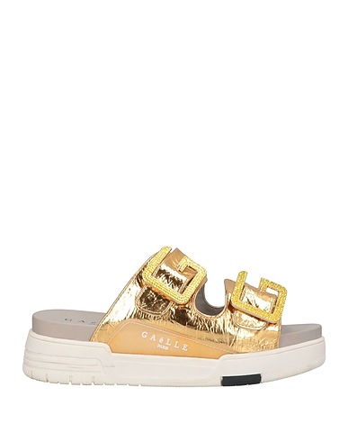 GAëLLE Paris Sandals Gold Textile fibres
