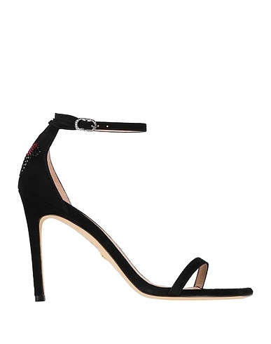 STUART WEITZMAN Sandals Black Leather