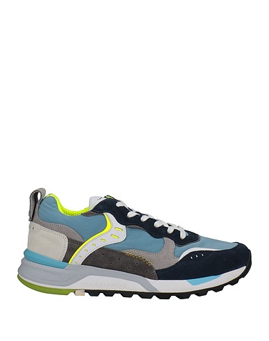 VOILE BLANCHE Sneakers Blue Leather, Nylon