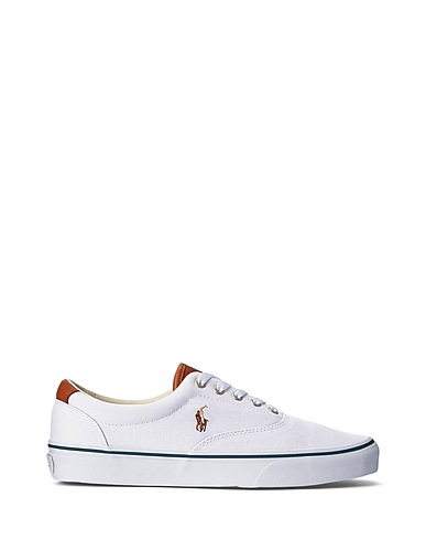 POLO RALPH LAUREN Sneakers Ivory 96% Textile fibres, 4% Soft Leather