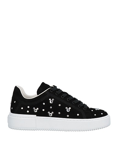 STUART WEITZMAN Sneakers Black Leather, Crystal