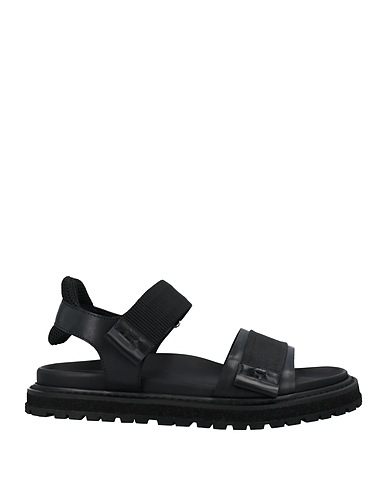 PREMIATA Sandals Black Soft Leather, Textile fibres