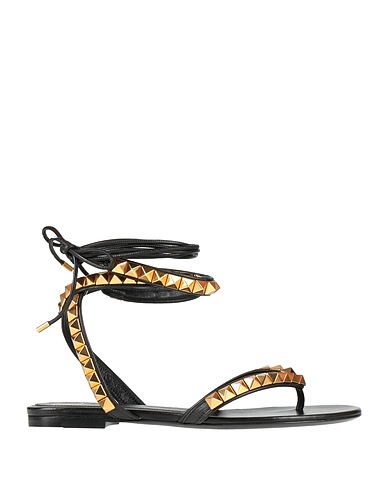 VALENTINO GARAVANI Flip flops Black Leather