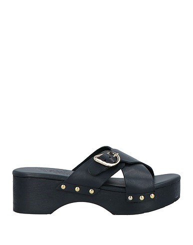 ANCIENT GREEK SANDALS Mules and clogs Black Cowhide