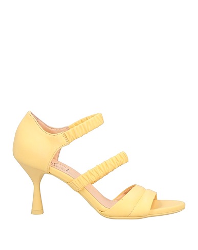 AGL Sandals Pastel yellow Soft Leather