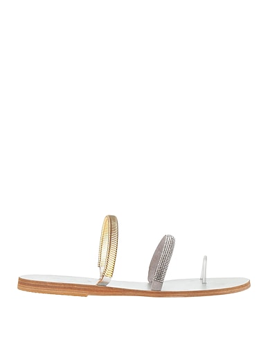 ANCIENT GREEK SANDALS Flip flops Silver Soft Leather