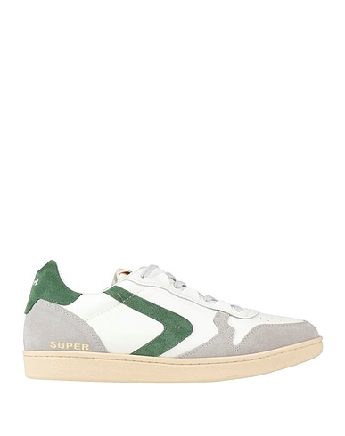 VALSPORT Sneakers White Leather, Textile fibers