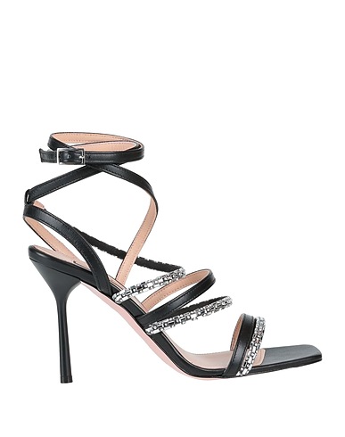 LIU •JO Sandals Black Soft Leather