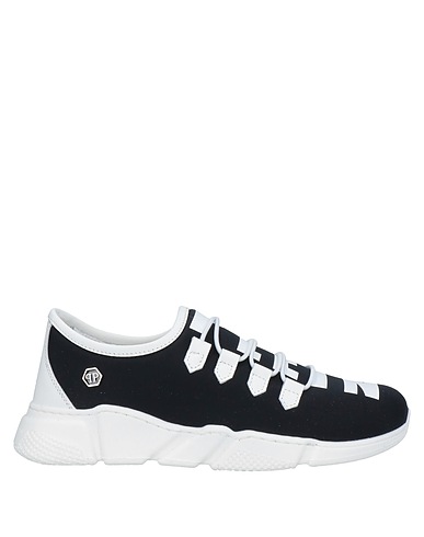 PHILIPP PLEIN Sneakers Black Textile fibres, Soft Leather