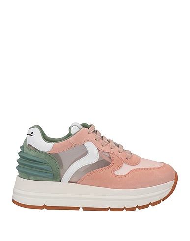 VOILE BLANCHE Sneakers Light pink Soft Leather, Textile fibers