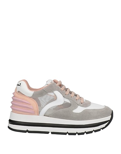 VOILE BLANCHE Sneakers Grey Soft Leather, Textile fibers
