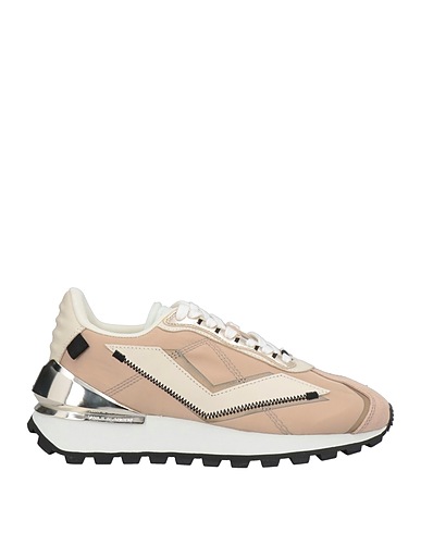 VOILE BLANCHE Sneakers Beige Soft Leather, Textile fibres