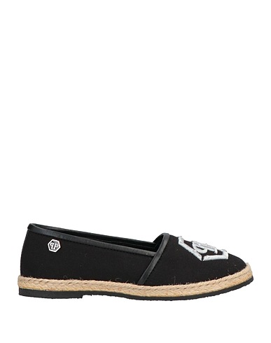 PHILIPP PLEIN Espadrilles Schwarz Gewebefasern, Leder