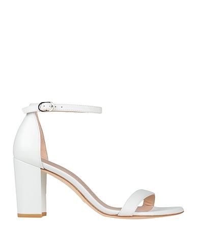 STUART WEITZMAN Sandals White Soft Leather