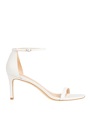 STUART WEITZMAN Sandals White Soft Leather