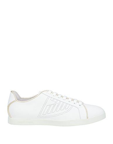 EMPORIO ARMANI Sneakers White 100% Cow leather, Lambskin