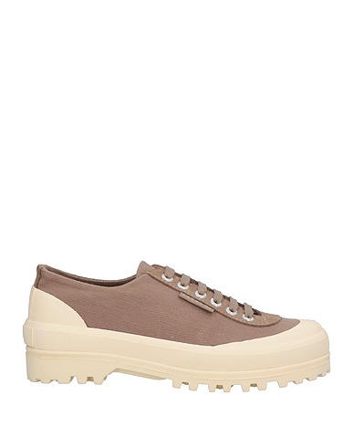 PAURA x SUPERGA Sneakers Verde militare Pelle, Fibre tessili