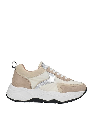 VOILE BLANCHE Sneakers Avorio Pelle di capra, Fibre tessili