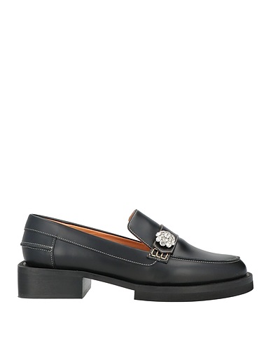 GANNI Loafers Black Soft Leather