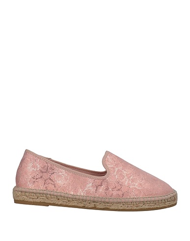 ESPADRILLES Espadrilles Pink Leather, Textile fibres