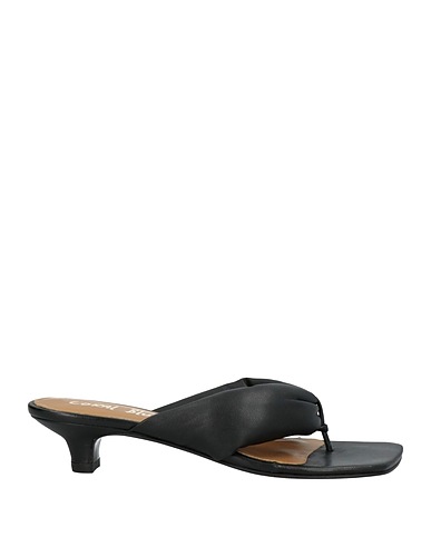 CORAL BLUE Flip flops Black Soft Leather