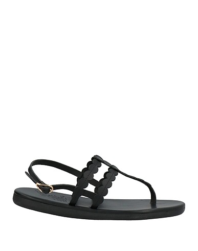 ANCIENT GREEK SANDALS Flip flops Black Cowhide