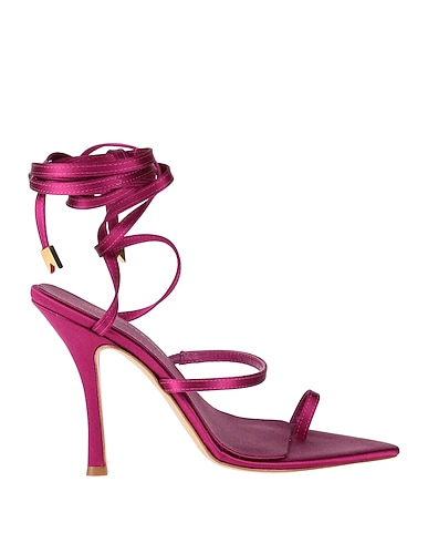 ILIO SMERALDO Sandals X GIULIA DE LELLIS Plum Textile fibres