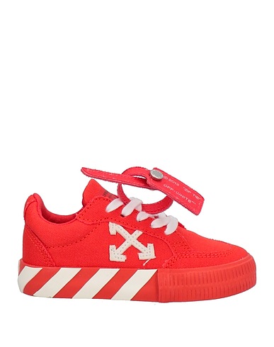 OFF-WHITE™ KIDS Sneakers Red Textile fibers, Soft Leather