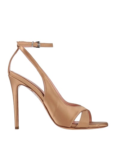 ANNA F. Sandals Light brown Textile fibres