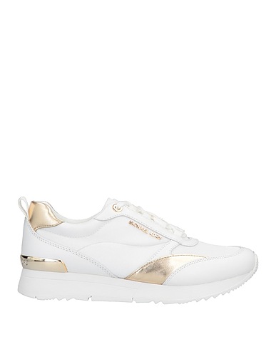 MICHAEL MICHAEL KORS Sneakers White Textile fibres, Soft Leather