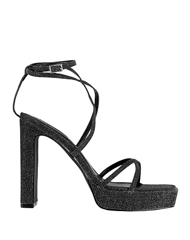 TOPSHOP Sandals Black Textile fibers