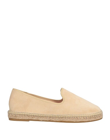 ESPADRILLES Espadrilles Beige Leather, Textile fibers