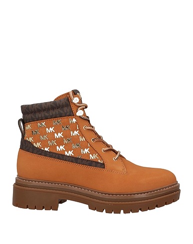 MICHAEL MICHAEL KORS Ankle boot Tan Cow leather, Textile fibres