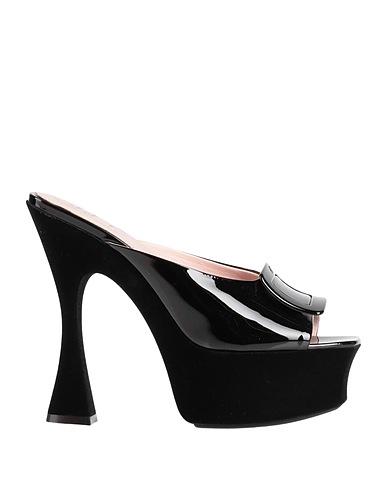 ROGER VIVIER サンダル ブラック 革