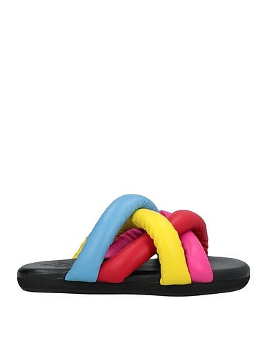 MONCLER Sandals Red Soft Leather