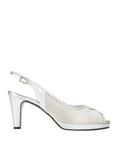 SORAYA Sandals Silver Soft Leather, Textile fibers