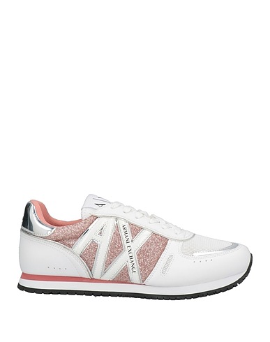 ARMANI EXCHANGE Sneakers White 100% Polyester, Polyurethane coated, Polyurethane, PET (Polyethylene terephthalate)