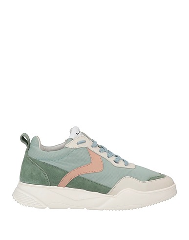 VOILE BLANCHE Sneakers Sage green Soft Leather, Textile fibres