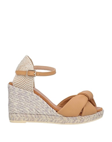 GAIMO Espadrilles Light brown Soft Leather, Textile fibres