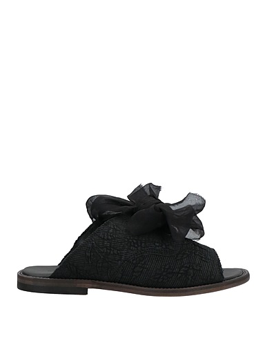 MASNADA Sandals Black Textile fibres