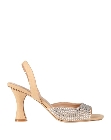 TOSCA BLU Sandals Beige Textile fibres