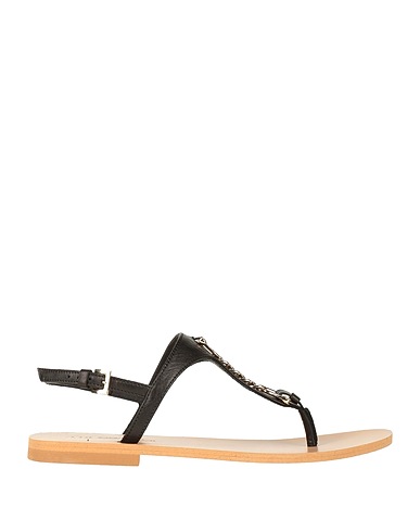TRUSSARDI Flip flops Black Leather