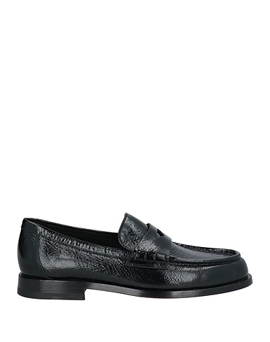 SANTONI Loafers Black Soft Leather