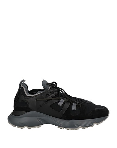 TOD'S Sneakers Black Leather, Textile fibres
